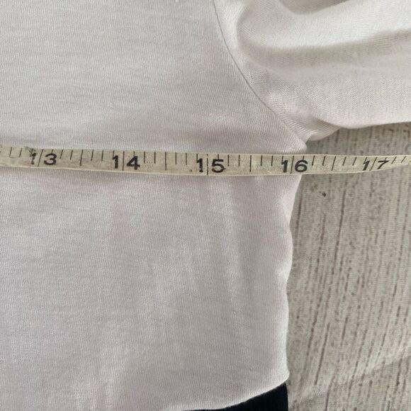 BCBGMaxazria women XXS colorblock Longsleeve scoopneck asymmetrical top - Picture 11 of 12